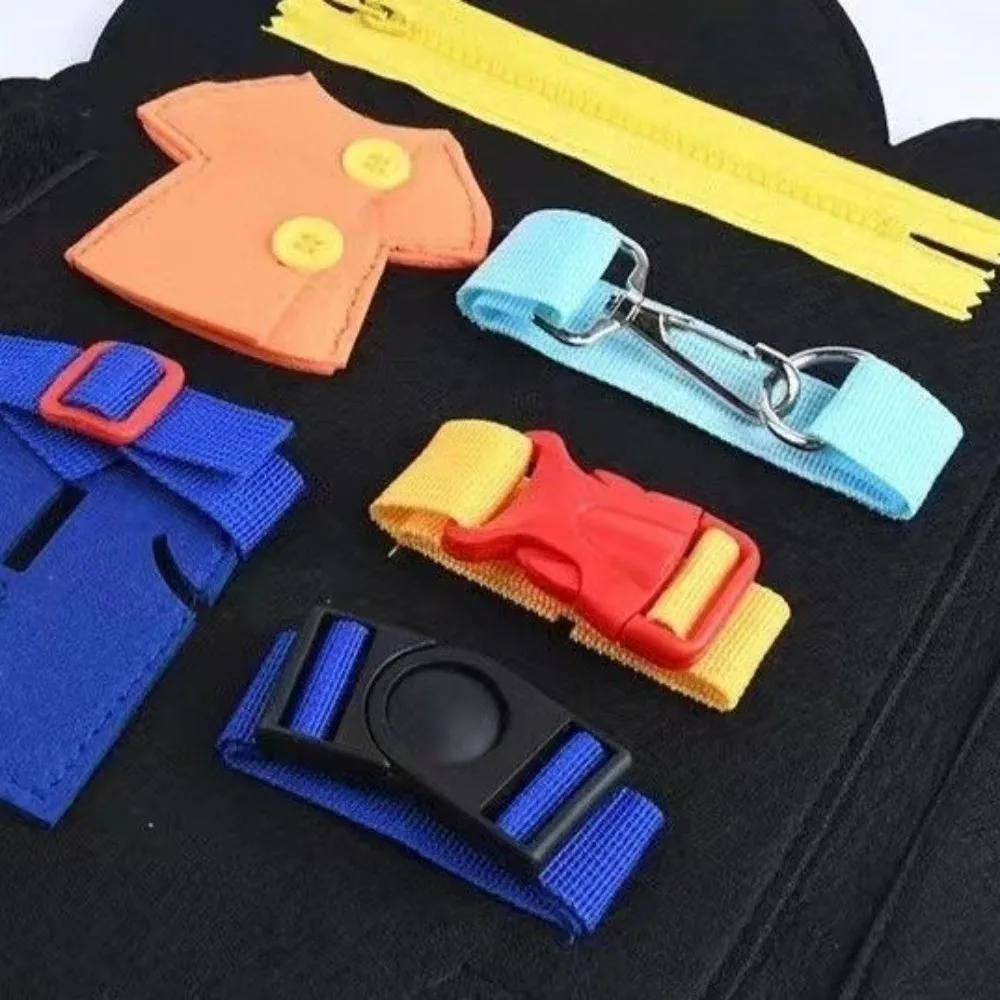 Vilt Materiaal Kinderen Montessori Speelgoed Dressing Board Hand-oog Coördinatie Drukke Board Handoefening Fijne Motoriek Speelgoed