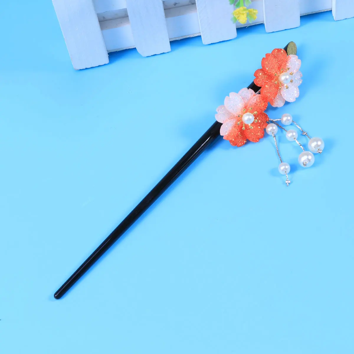 

Cherry Blossom Hairpin Vintage Women Hair Sticks Decorative Durable Material DIY Hairstyle Perfect Gift