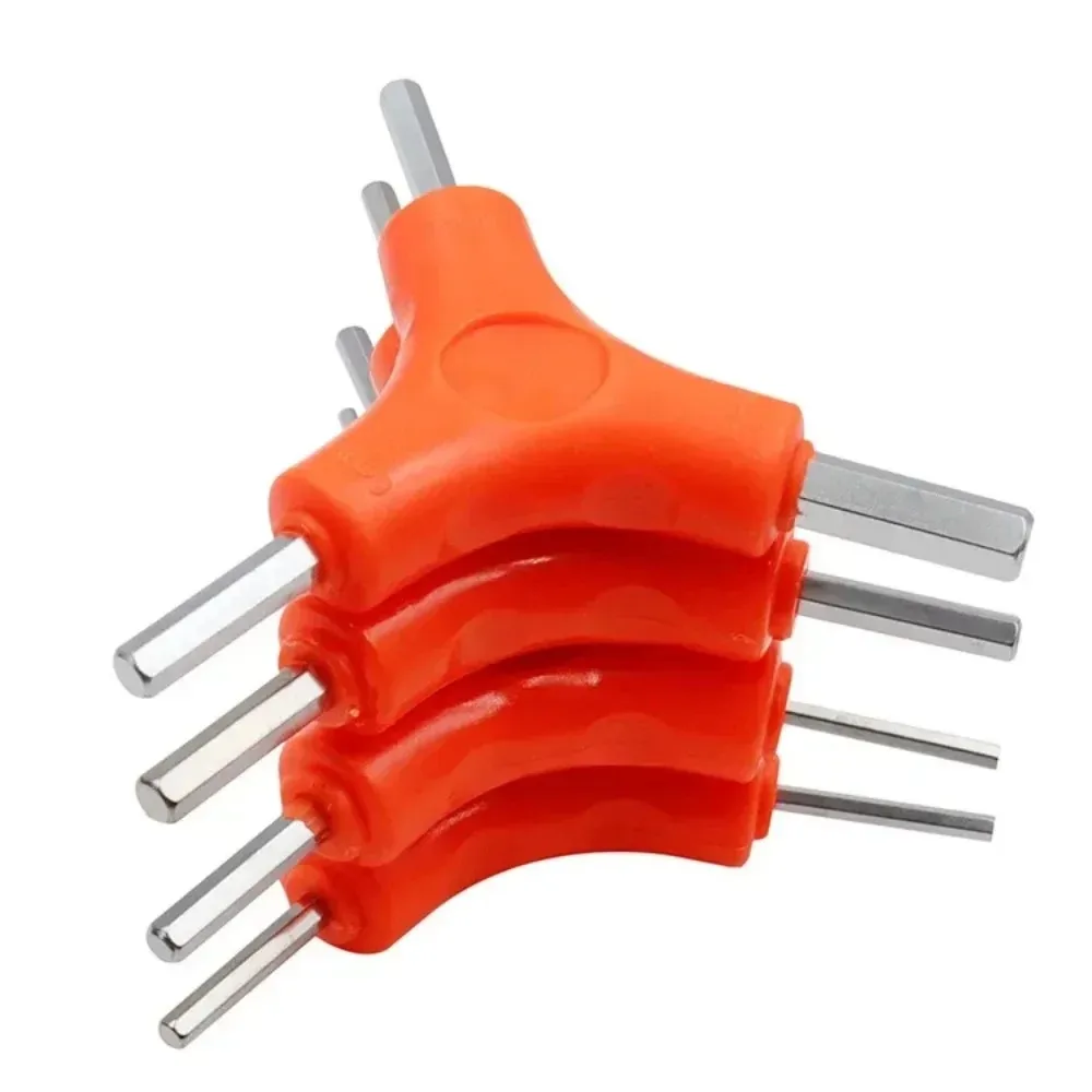 Jeu de clés hexagonales trigéminales 3 en 1، 2.5/3/4/5/6/8 مم، أدوات المنافذ en acier au carbone، outils d'entretien de bicicleta