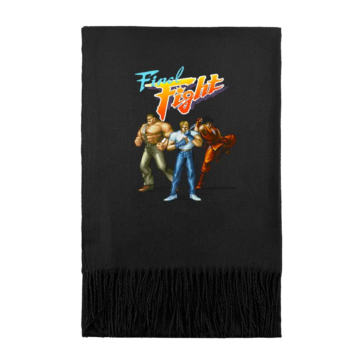

Final Fight Gaming Classic Arcade Art Design Пара шарфов - Мягкие и толстые шарфы, новые зимние большие шарфы