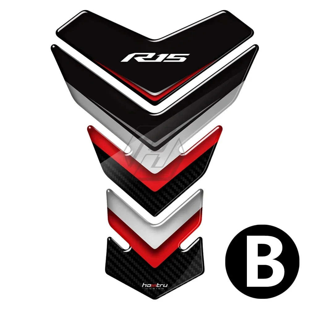 Aksesoris Motor untuk Yamaha YZF-R15 R15 Model 3D Resin Stiker Pelindung Bantalan Tangki Sepeda Motor Stiker Sepeda Motor