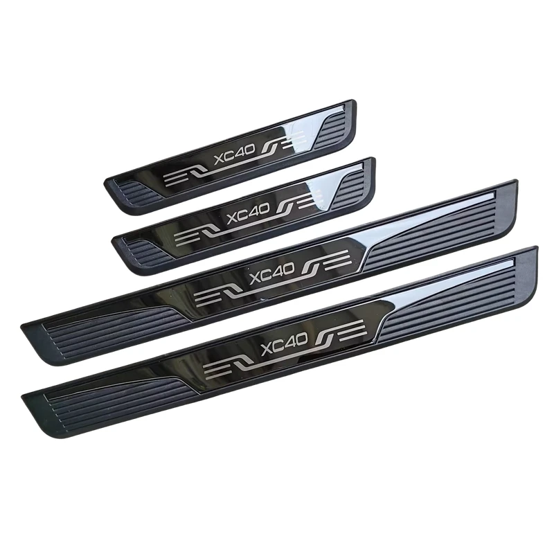 Car Accessories FOR Volvo XC40 Door Sill Rear Bumper Protector Sill Trunk Tread Plate Trim Car styling stickers