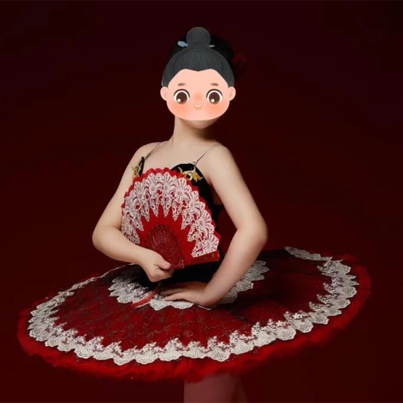 전문 발레 투투 성인 어린이 발레리나 드레스 어린이 유아 소녀 옷 백조 무대 착용 할로윈 의상 여성용