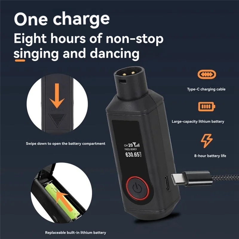 

B50B-48V конденсаторный микрофонный адаптер беспроводной микрофон передатчик приемник для динамического микрофона гитарный аудиомикшер один