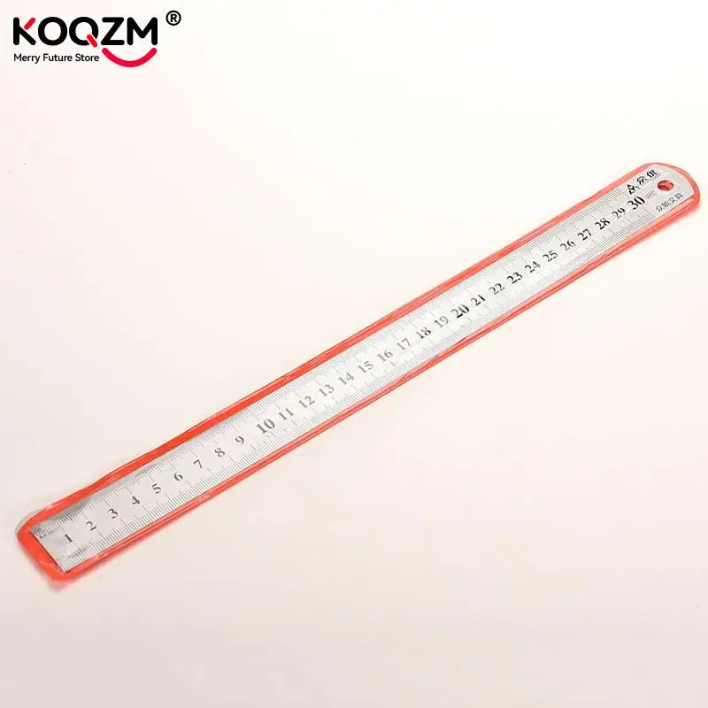 30cm Stainless Steel Metal Ruler Metric Rule Precision Double Sided Measuring Tool Stationery School Office Accessories Supplies