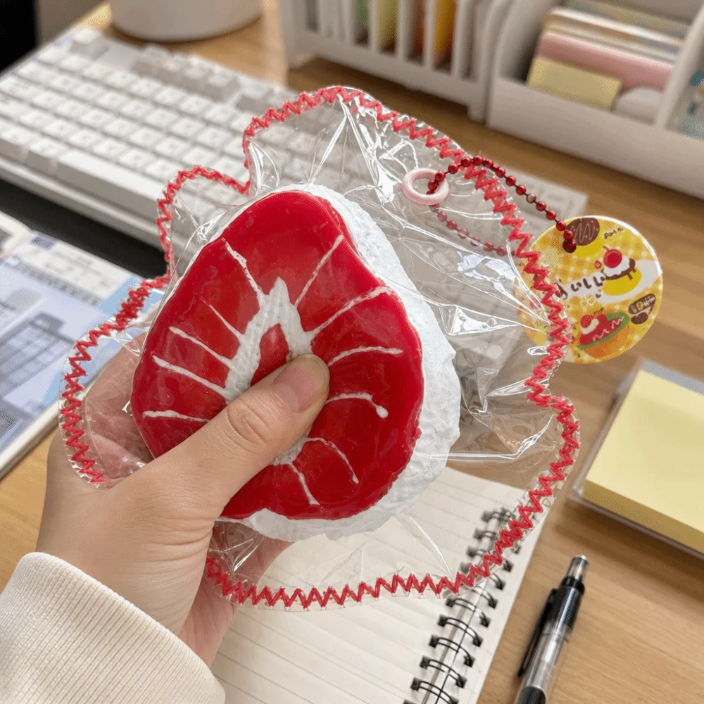 Creative Strawberry Yogurt Squishy Super Soft Anxiety Relief Fruit Yogurt Squeeze Cute Comfortable Slow Rebound Fidget