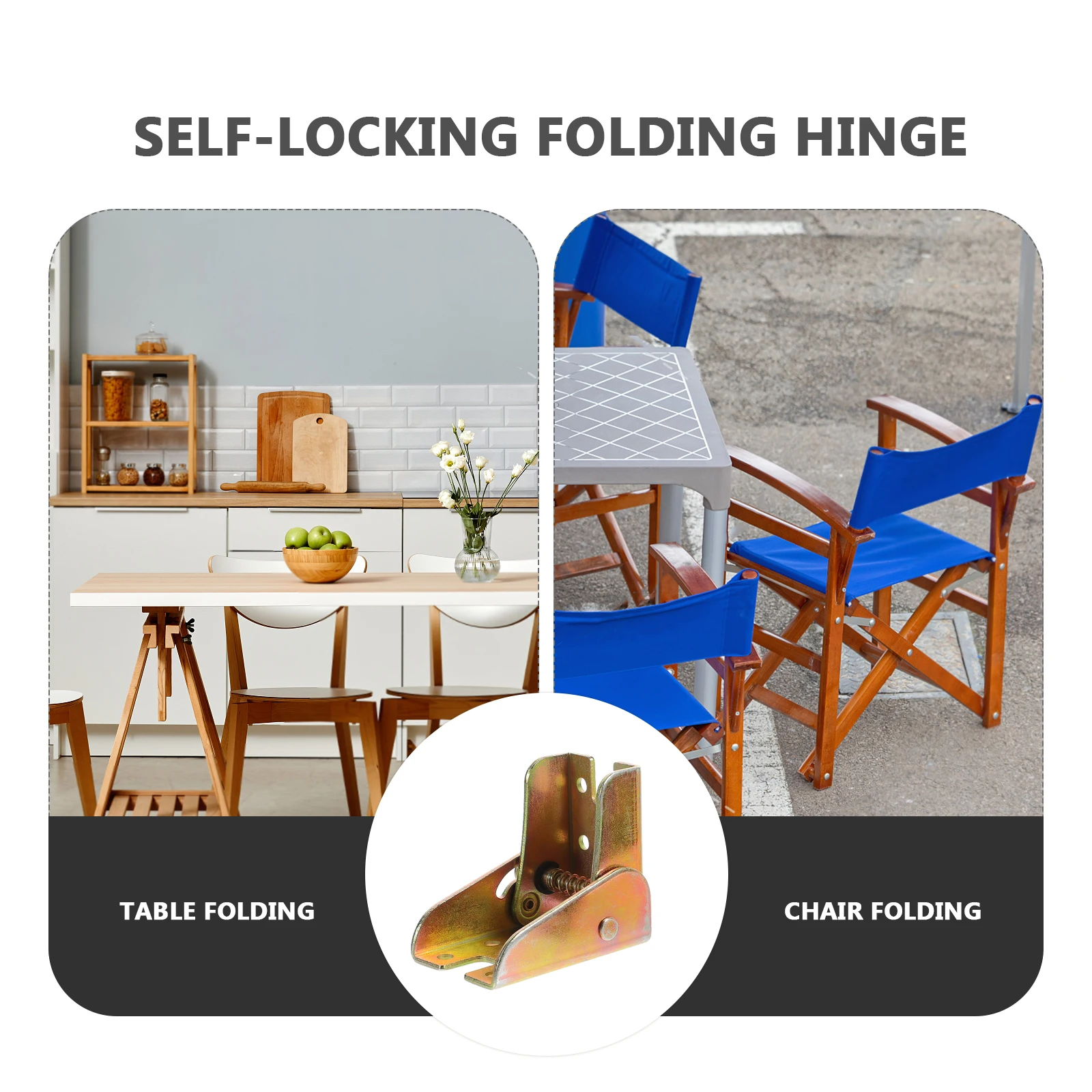 

Mounted Self-locking Folding Hinge Hinges Table Leg Bracket niture Legs Iron