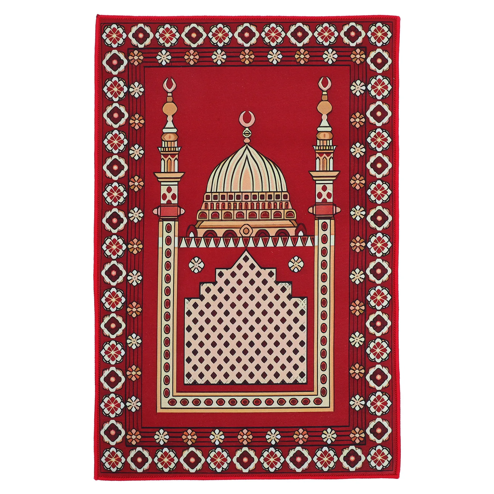 

Foldable Prayer Mat Thick Comfortable Islamic Rug for Daily Worship Ramadan Decorative Carpet for Living Room Bedroom
