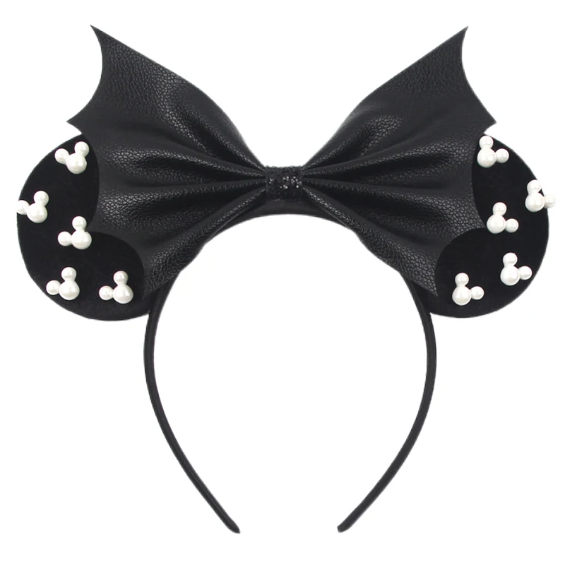 2024 Nieuwe Disney Mouse Ears Headband  Hoofdband Bat Pompoen Lovertjes Strik Halloween Festival Feest Cosplay Haaraccessoires