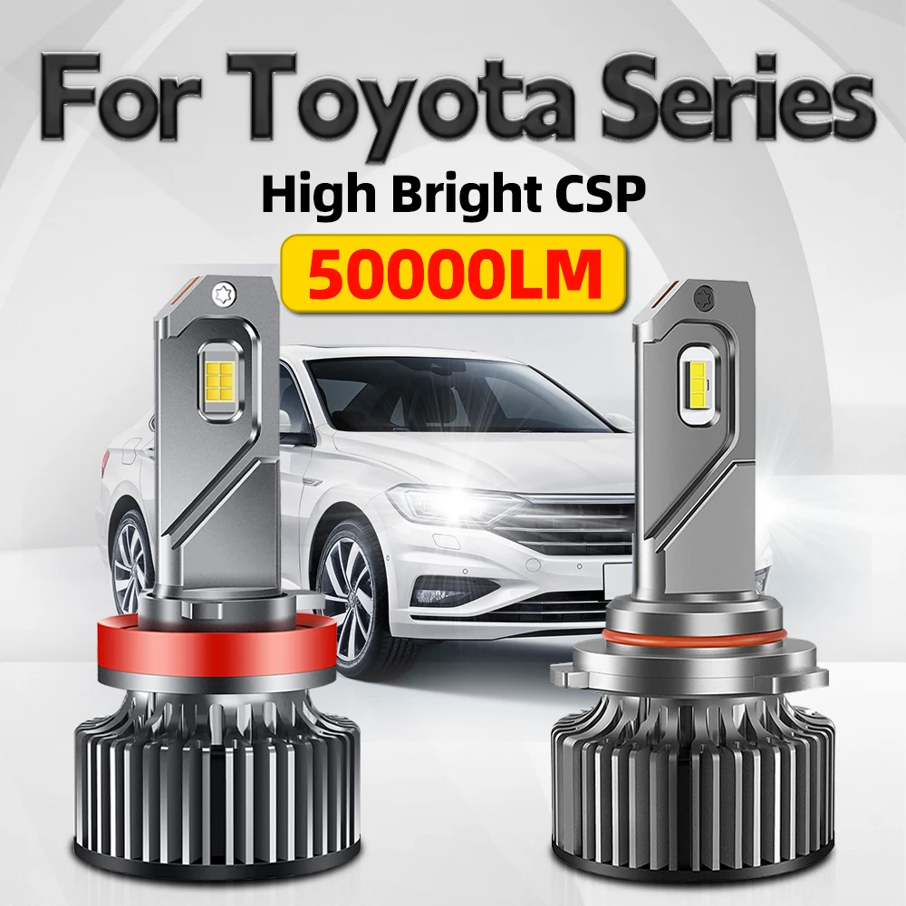 LED Headlights 50000LM For Toyota Avalon 4Runner Camry COROLLA Highlander Matrix Solara Sequoia Tundra RAV4 Land Cruiser Prius