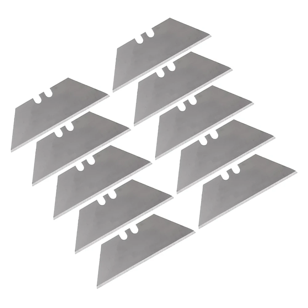 Cuchilla de corte trapezoidal plegable, cortador de alfombra de arte, cuchillo utilitario reemplazable, envío directo, 10 piezas