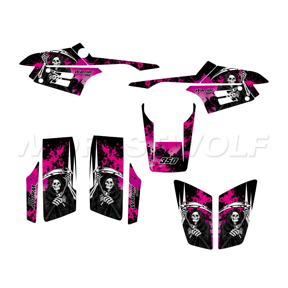 ATV مجموعة الرسم الكامل الشارات ملصقات خلفية صالح لياماها المحارب 350 YFM350X 1987- 2004 2000 2001 2002 2003 #4