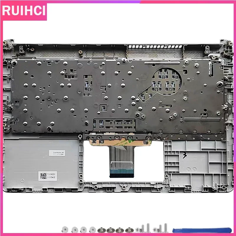 for HP 14-DQ 14-FQ 14S-FR TPN-Q221 New US RU Keyboard Laptop Palmrest Upper Cover Top Case Replacement L88243-251 view 6