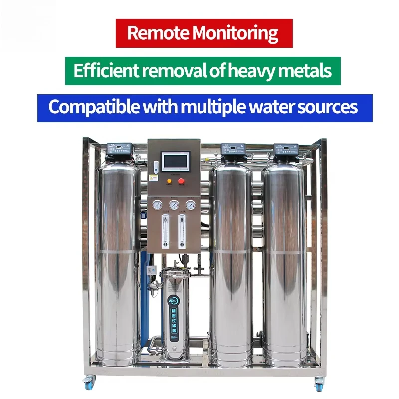 Industrial RO Water Purification System, Custom 304/316 Stainless Steel Water Filter with PLC Automatic Pump and Pressure Vessel