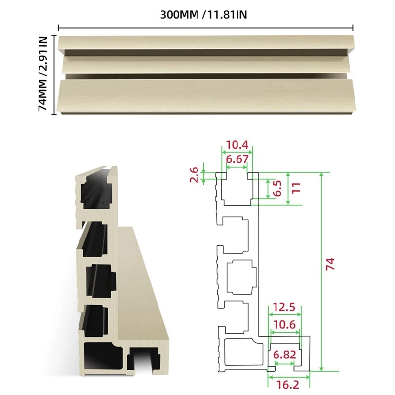 Miter pengukur gergaji meja/Router, alat pengukur rakitan pagar profil aluminium dengan rel berhenti, tukang kayu DIY