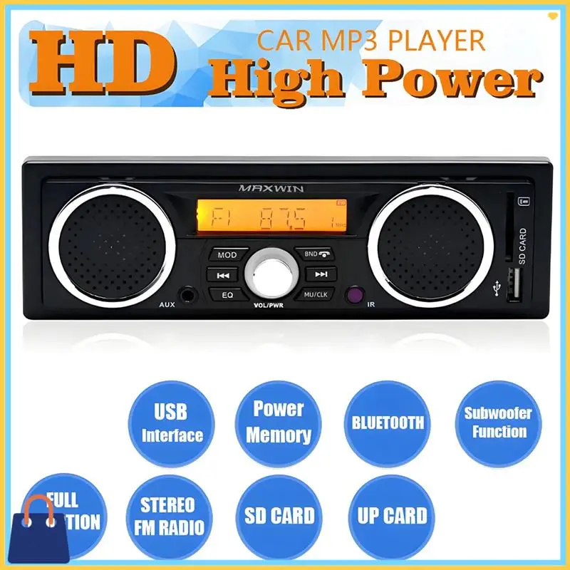 

Efficient 1 Din Car Radio MP3 Bluetooth Hands-Free Call Car Stereo Built-In With 2 Speakers Supports FM USB AUX