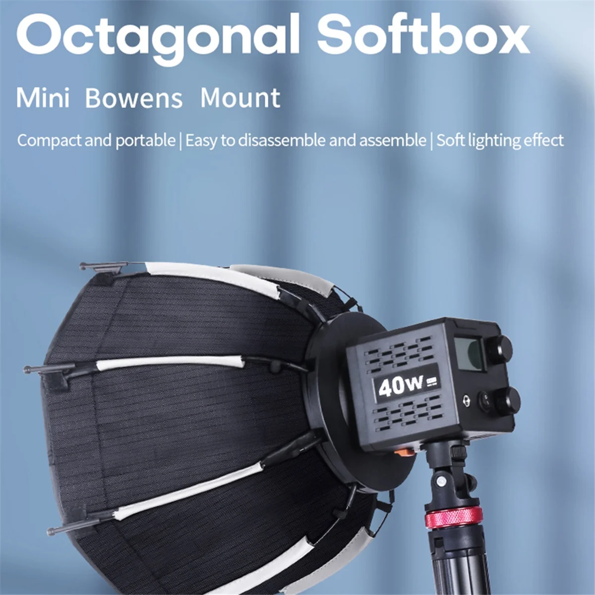 30cm Octagonal Softbox Mini Bowens Mount Quick Release Honeycomb Grid Softbox for ZU60 or M60 COB Fill Light Studio NND