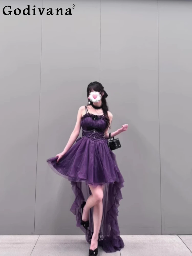 

Japanese Original Lolita Cute Girl Trailing Tutu Birthday Banquet Bar Mitzvah Princess Dress Slim Jsk Suspender Dresses
