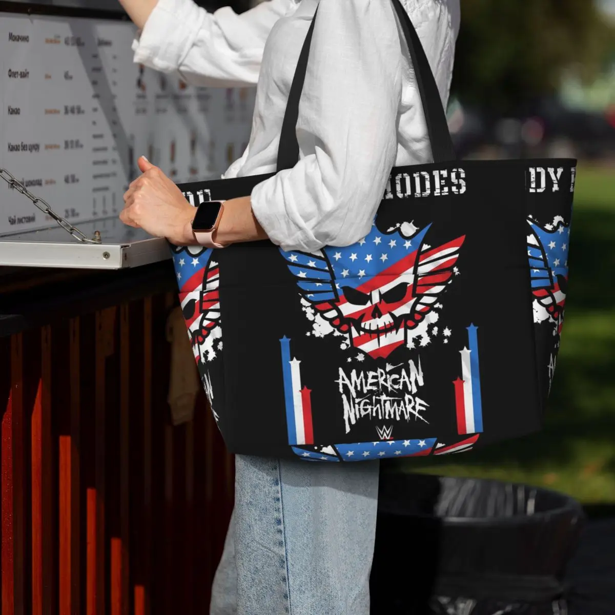 In The Ring Cody Rhodes American Nightmare Beach Tote Bag Sport Gym Yoga Duffle Large Tote Bag Women Travel Bag Fitness bag