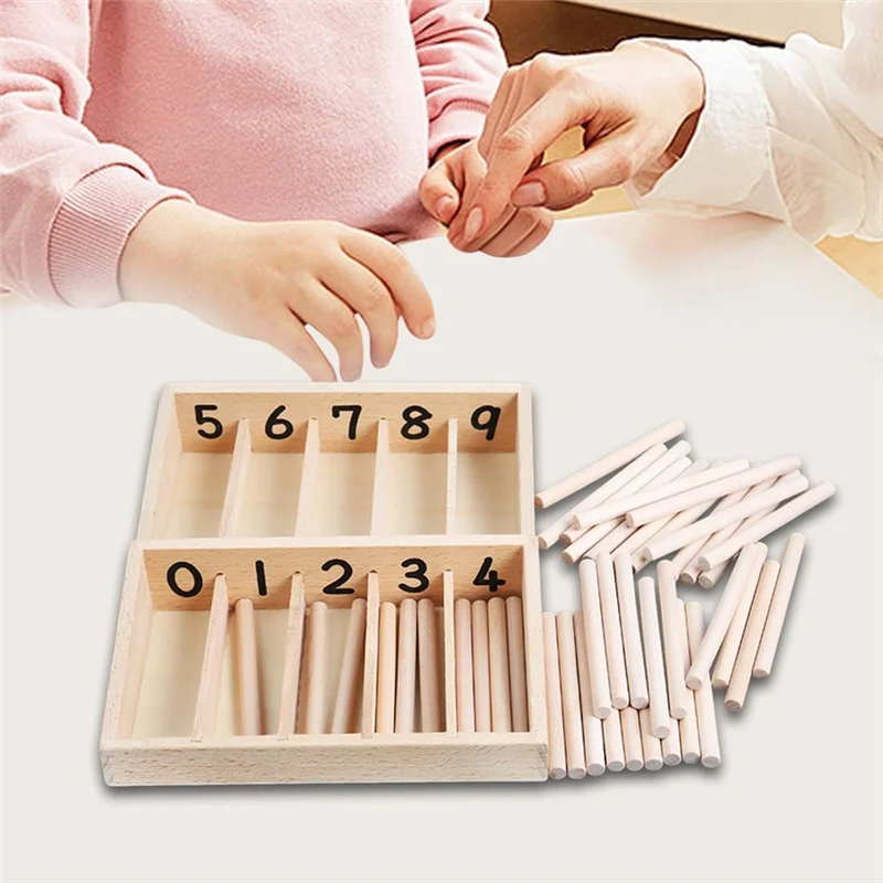 ABTS-Spindle Box Kids Early Development Counting Sticks Boys Girls Professional Counting Early Learning Tool Maths Toys