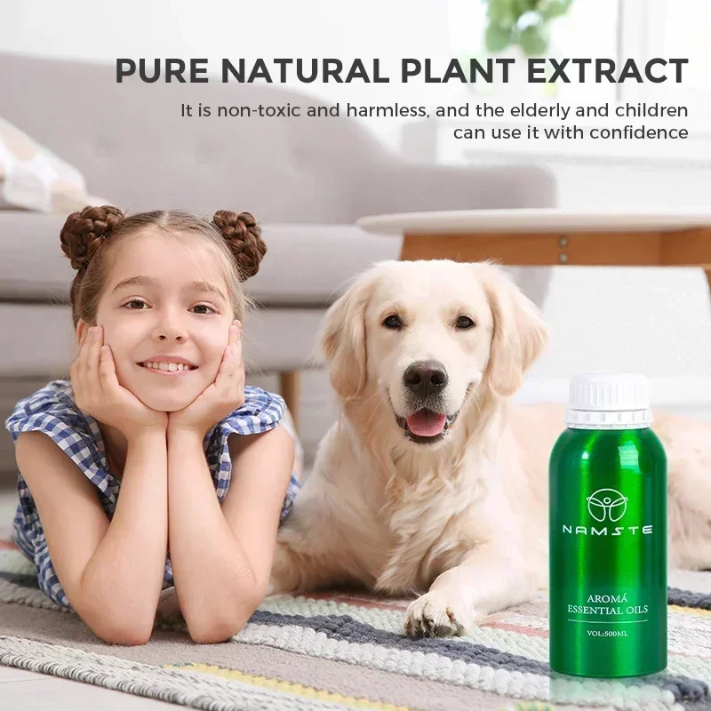 NAMSTE 500ml aceites esenciales aromáticos naturales puros para difusor humidificador aromaterapia jazmín lavanda Aroma aceite Perfume Spray