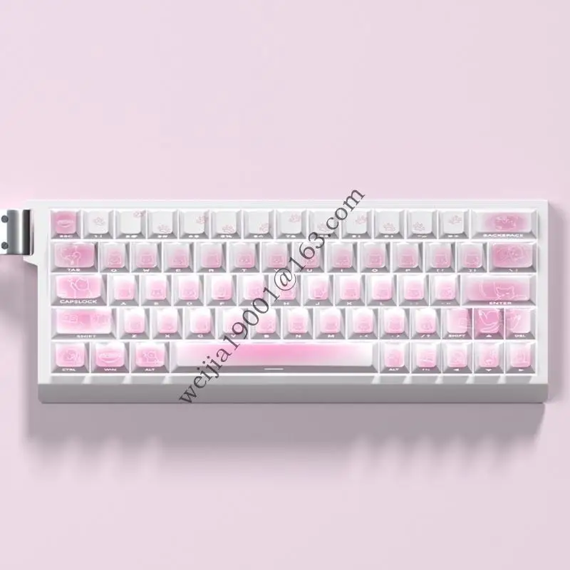 PBT HITTEN KEYERSERS مع ناقل حركة ضوء نقش جانبي للوحات المفاتيح الميكانيكية تعزيز جماليات سطح المكتب .H05A