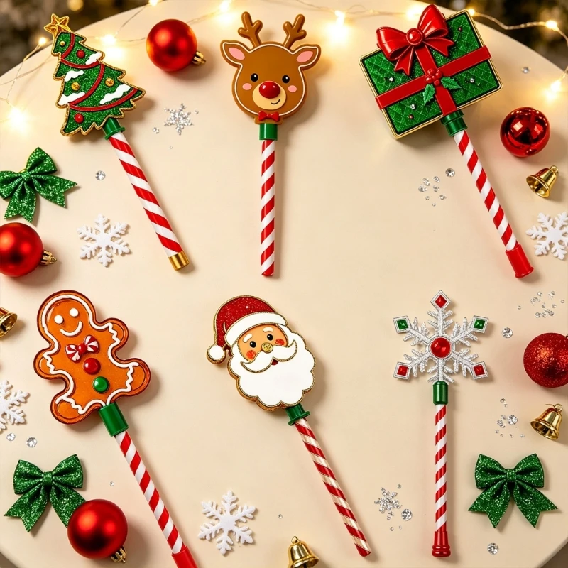 Weihnachtskassen-Zauberstab-Ornament-Kartenetui für Kassen- und Baumpräsentation 3XUF – Detail 1