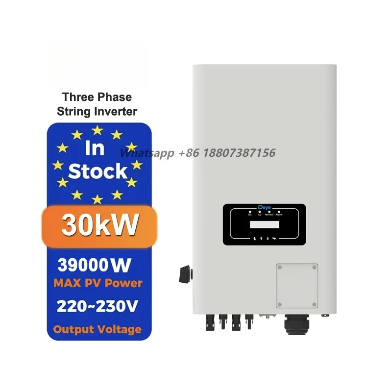 Deye 30kW Three Phase On-Grid String Inverter SUN-30K-G04 Solar Inverter for Home & Small Business Energy System