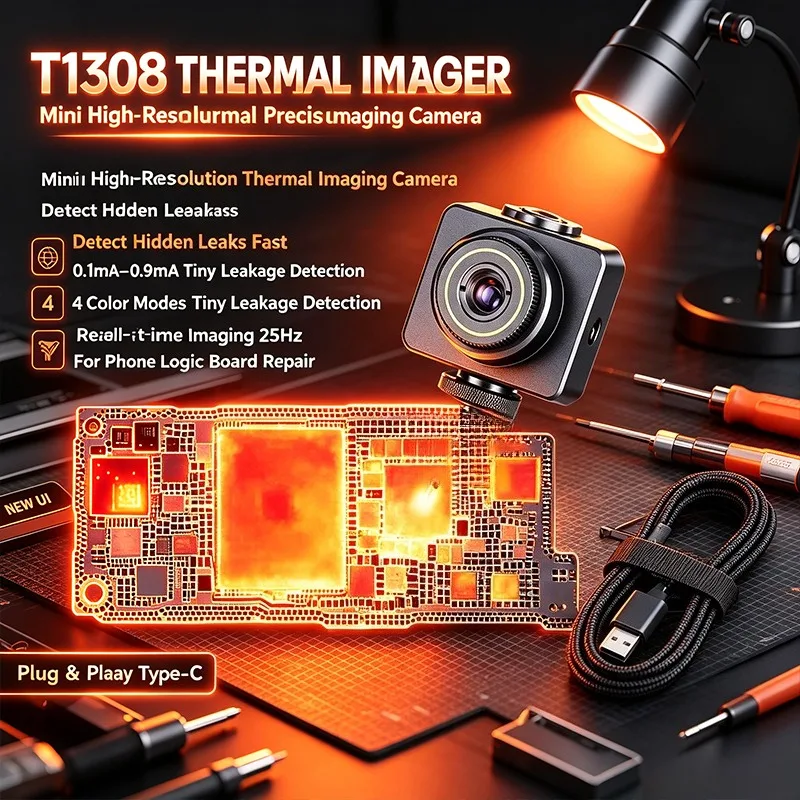 MR.YANG TI308 Infrared Thermal Imaging Camera PCB Short‑Circuit Tester Fast Heat Leak Detector for Phone Mainboard Repair Tool
