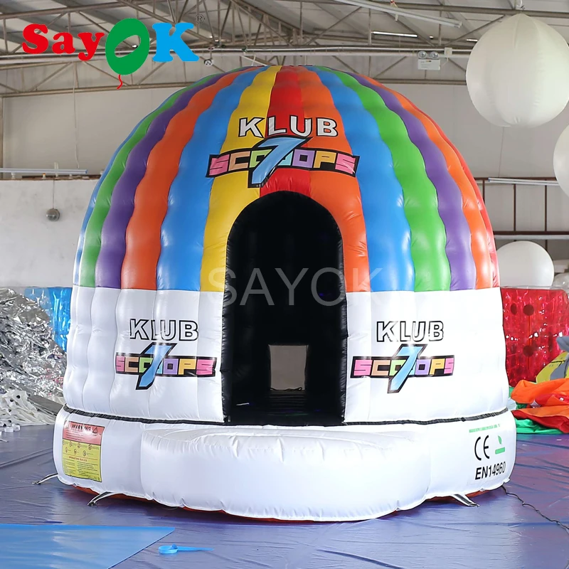 SAYOK 3m Giant Inflatable Disco Bouncy House Tent Inflatable Disco Dome Party Bounce Castle for Party Events Commercial Park