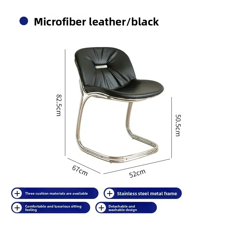Medieval cantilever chair leather leisure chair home creative design dining chair
