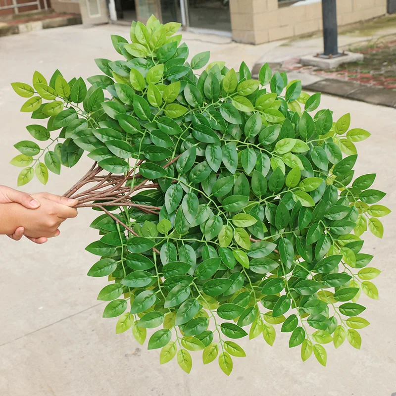 

4Pcs Artificial Elm Leaves Plant Branch for Home Decoration Fake Greenery Wedding Event Landscaping Tree Fake Leaf Decor Garden