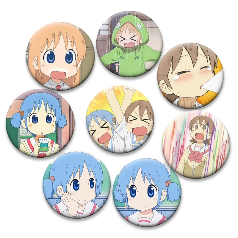 Anime My Ordinary Life Brooches Naganohara Mio Pins Fashion Jewelry Accessories Cartoon Badge for Clothes Backpack Decor Gifts