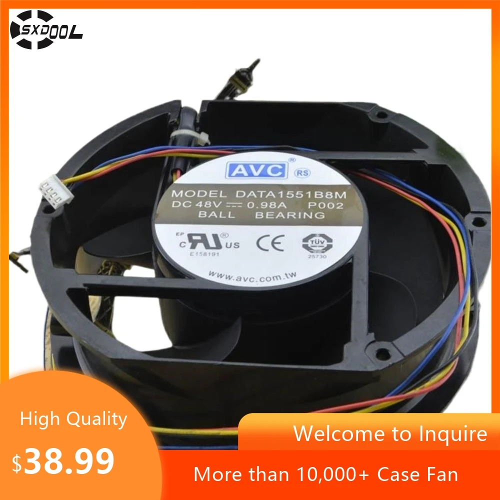 For AVC 17251 172mm DC 48V 0.98A Metal Fan DATA1551B8M for High-Airflow Cooling in Servers, Data Centers, and Workstations