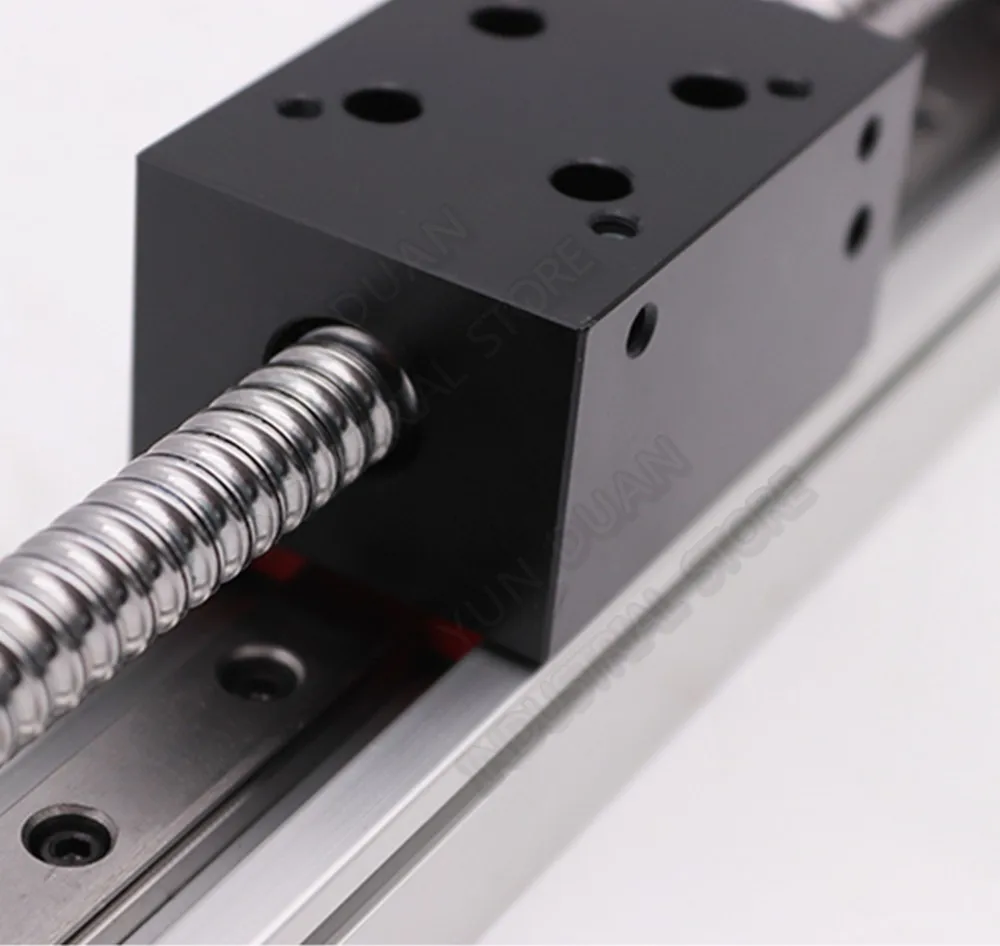 100mm~700mm Stroke Electric Mobile Sliding Table Module Rail SFU1605 Ballscrew Slide Cross Linear Stage Guide Platform CNC