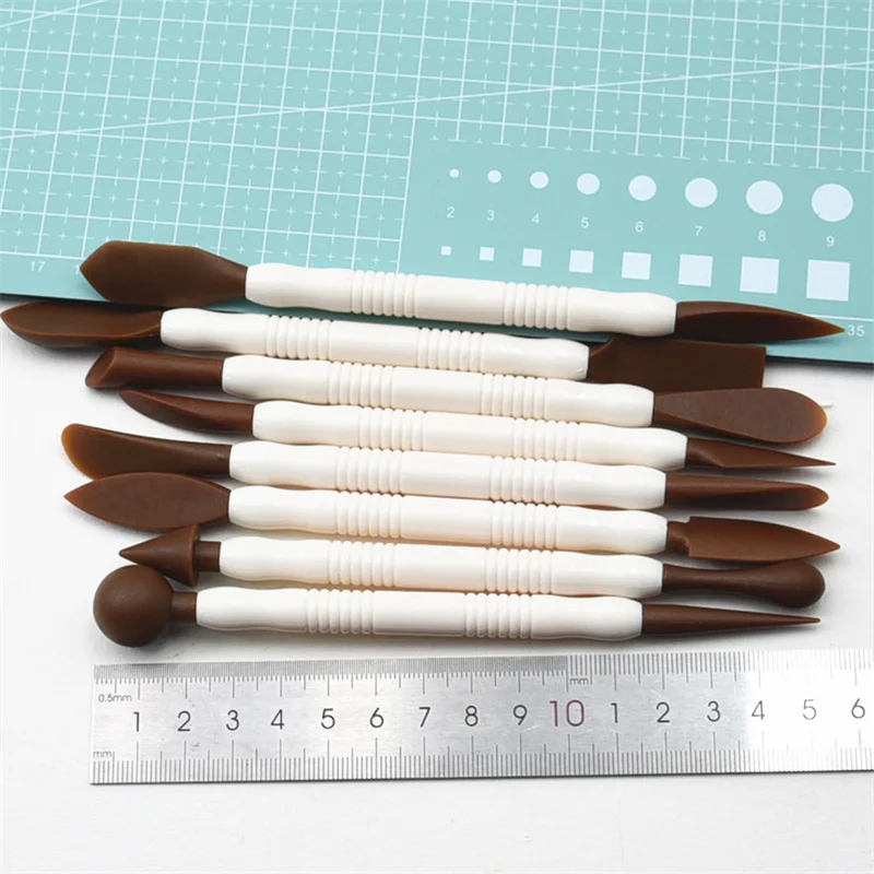 1 Set DIY Plastic Baking Craft Tool Sugar Craft Fondant Cake Pastry Carving Cutter Kitchen Decorating Flower Clay Tool