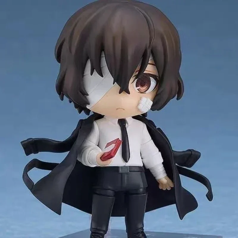 10cm Anime #2409 Dazai Osamu Bungo Figure Stray Dogs Figurine Nakahara Chuya #2410 Nendoroid Toy PVC Collectible Q Version Dolls