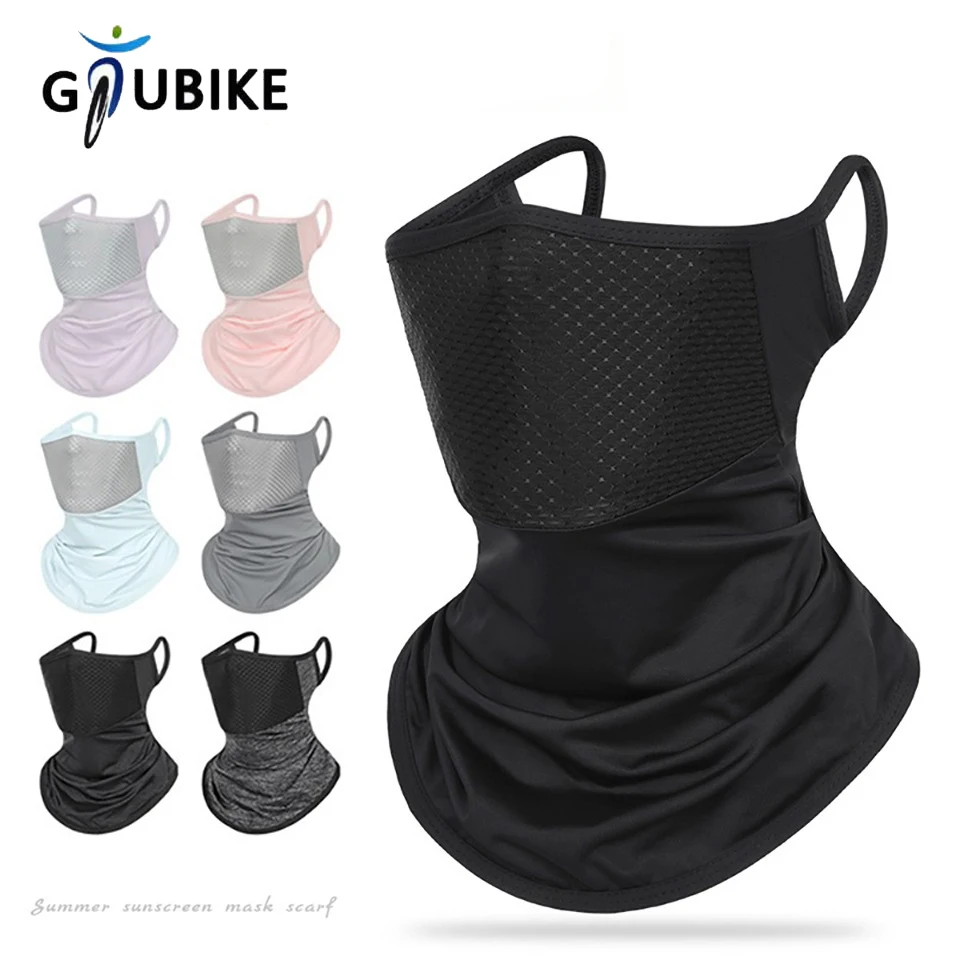 

GTUBIKE Neckerchief Costume Summer Outdoor Sports Riding Sun Protection Neck Hanging Ear Breathable Ice Silk Mask For Men Women