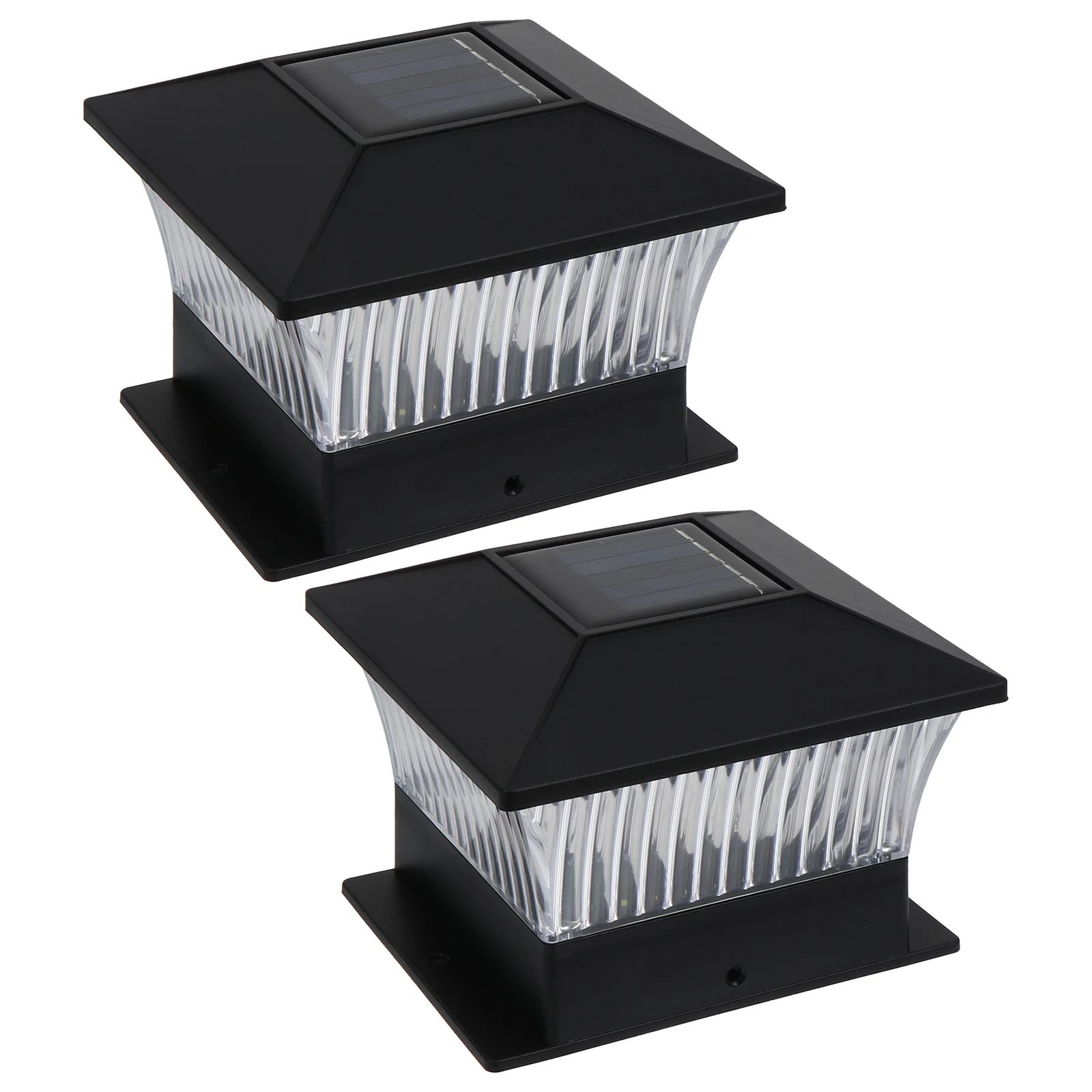 

2Pcs Solar Lamp Waterproof Outdoor Convenient Pillar Light Garden Decor Built-in Durable Solar Lighting