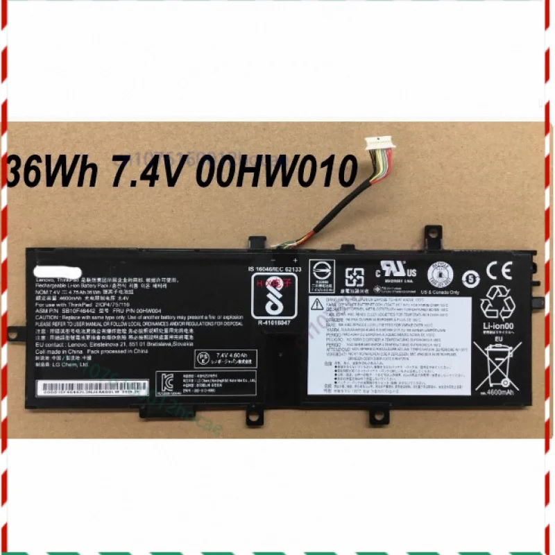 

Оригинальный аккумулятор 36 Втч 7,4 В для 00HW004 00HW011 00HW005 SB10F46442 Быстрая доставка