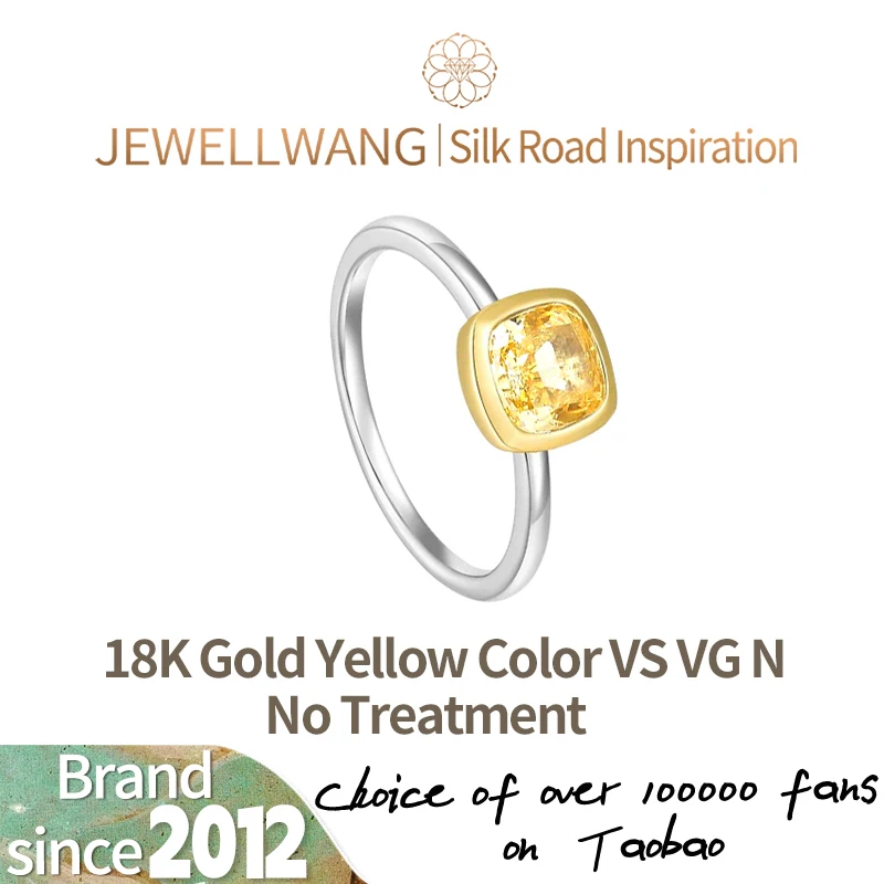 

JEWELLWANG 0.5Ct, 1.0Ct, 2Ct Laboratory Diamond Rings for Men and Women, 18K Pure Gold Rings, Engagement Gifts, Holiday Gifts