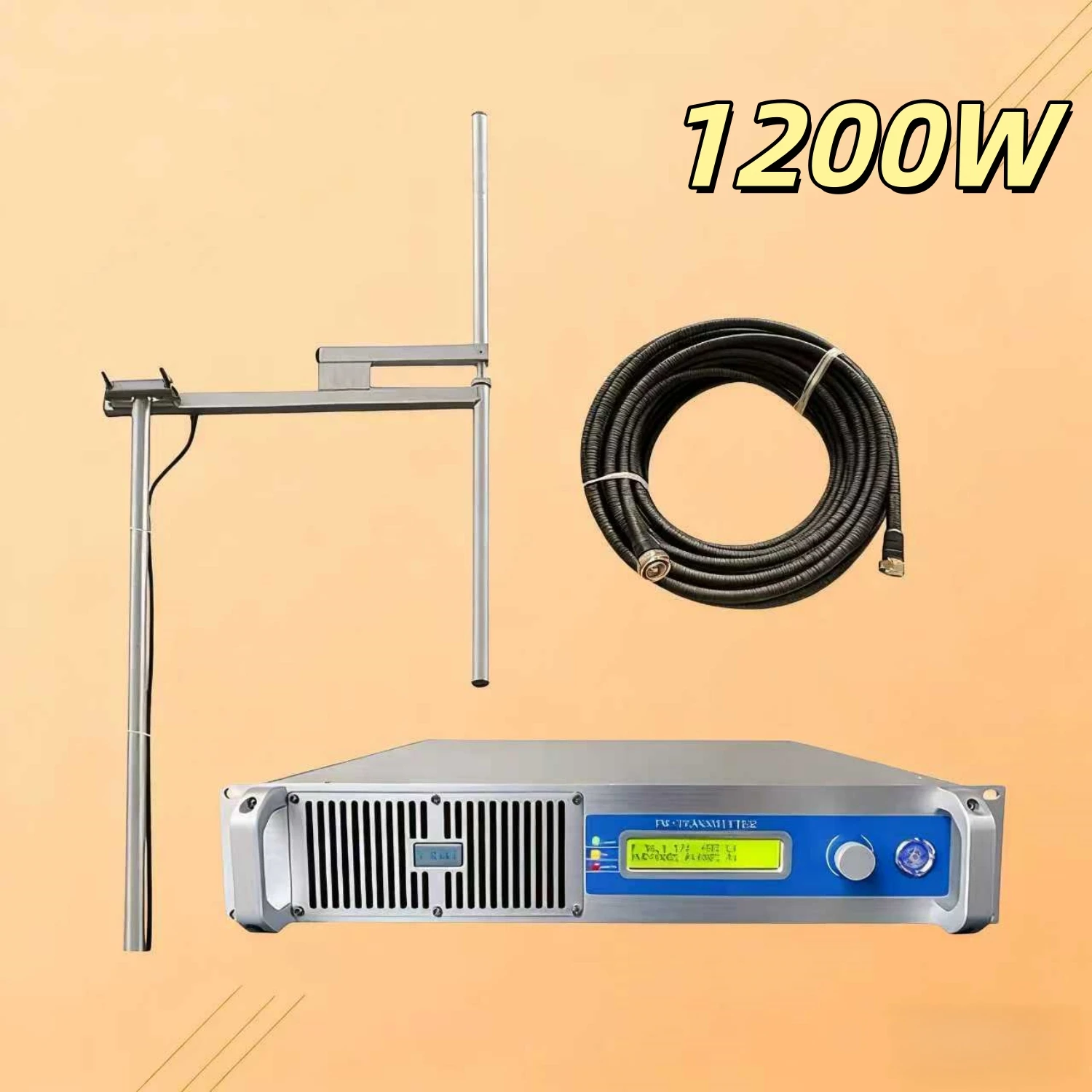 

HP- 6-year warranty 2U, 1.2KW (1200W) FM Transmitter Complete Kit: Plug-and-Play for Extended Broadcast Reach