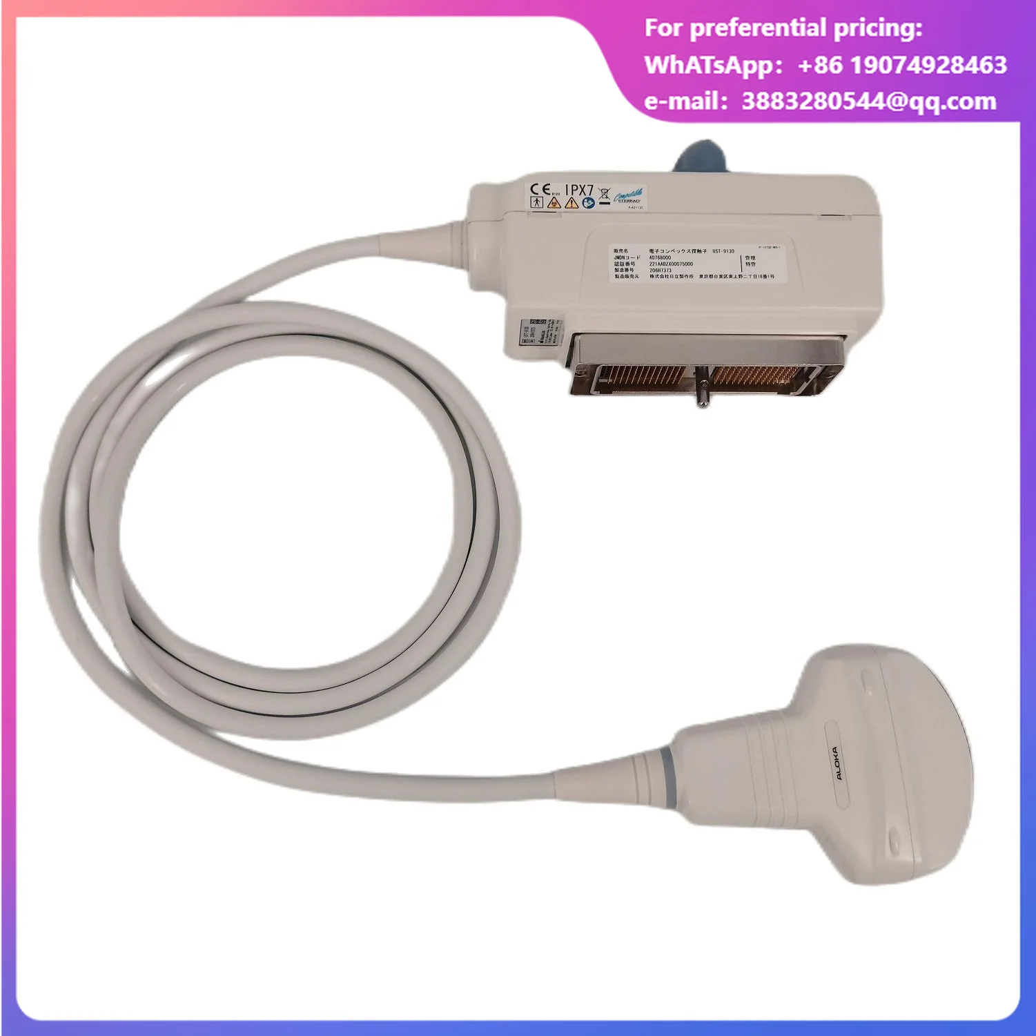 New Compatible Hitachi ALOKA UST-9130 Convex Ultrasound Probe