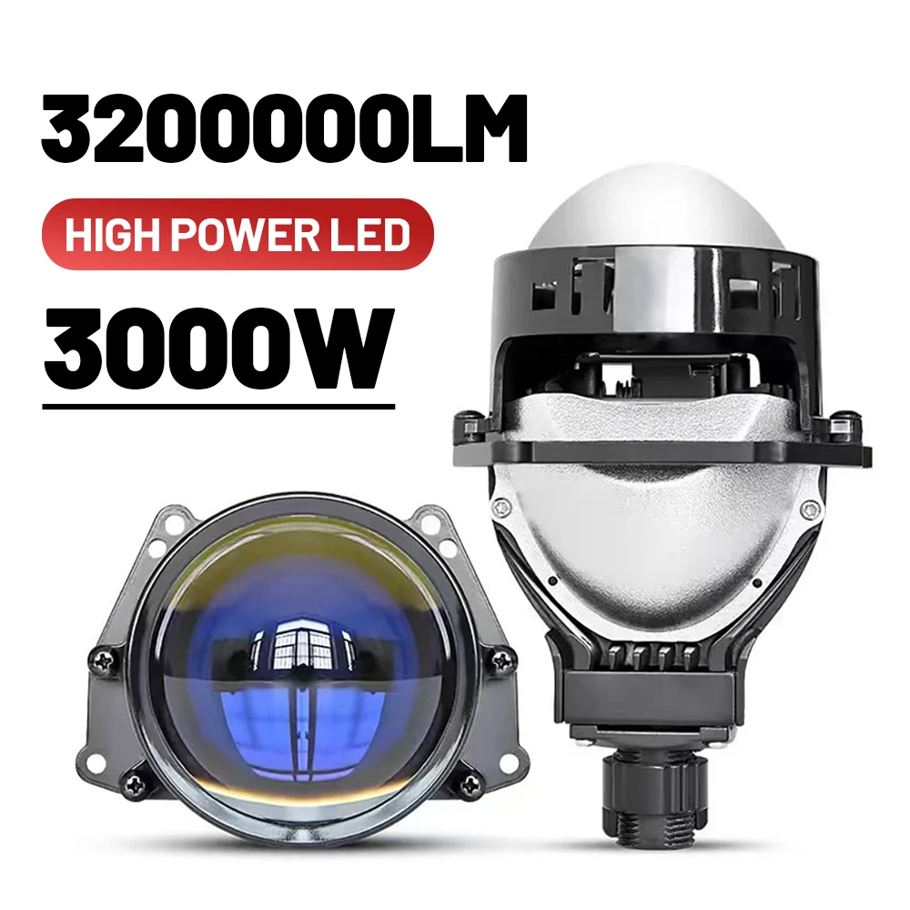 

2pcs 3.0 Inch Bi Led Projector Lens Headlights For H4 H7 High Low Lights Universal Car Headlamp Retrofit Kits Hyperboloid Lens