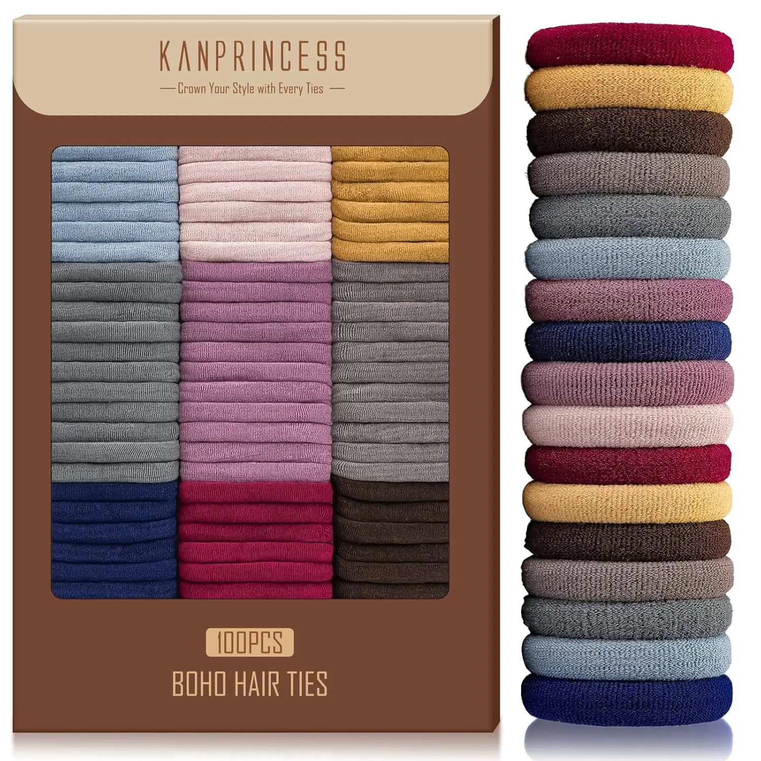Soft Cotton Hair Ties No Damage Elastic Bands