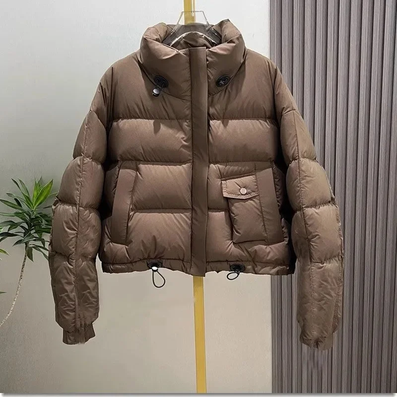 2024 New Winter Parka Jacket Women Thick Cotton Padded Coats Female Stand Collar Loose Puffer Parkas Bomber Jackets Outwear