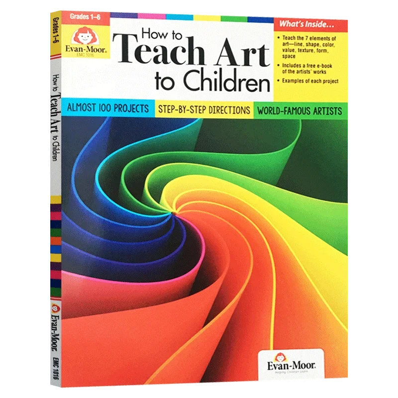 Evan-Moor How to Teach Art to Children, Grades 1-6 Workbook,aged 6 7 8 9 10 11 12, English book 9781629388755