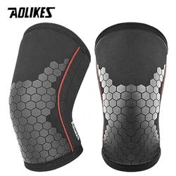 AOLIKES Knee Sleeves for Weightlifting & Powerlifting (7mm Pair) For Men & Women - Knee Wraps for Weight Lifting, Squats