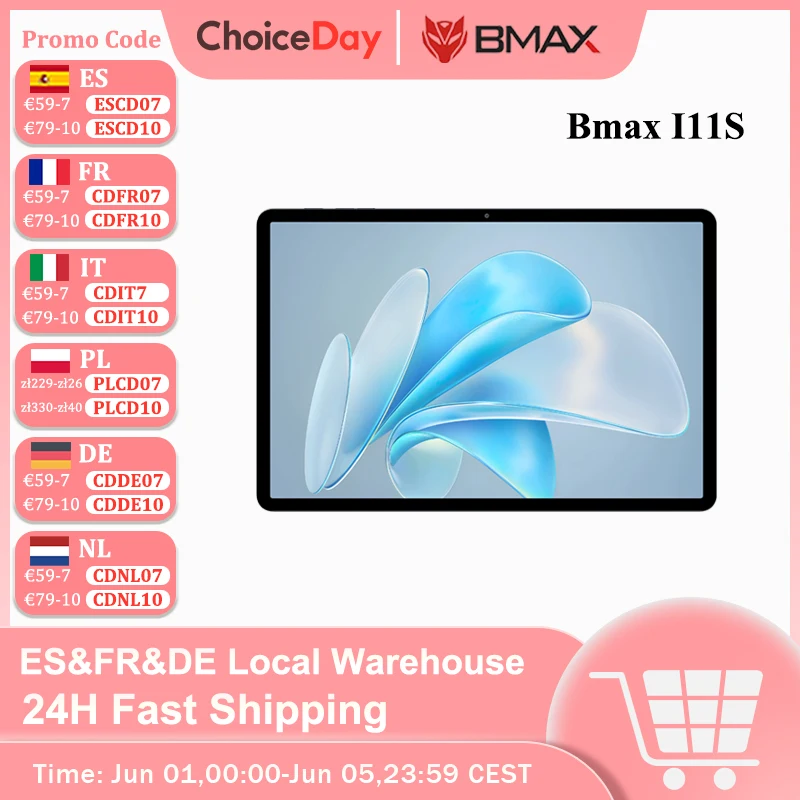 Bmax maxpad i11 s 11 "hd bildschirm tablet ips unisoc t606 12gb (4gb 8gb erweiterung) ram 128gb rom