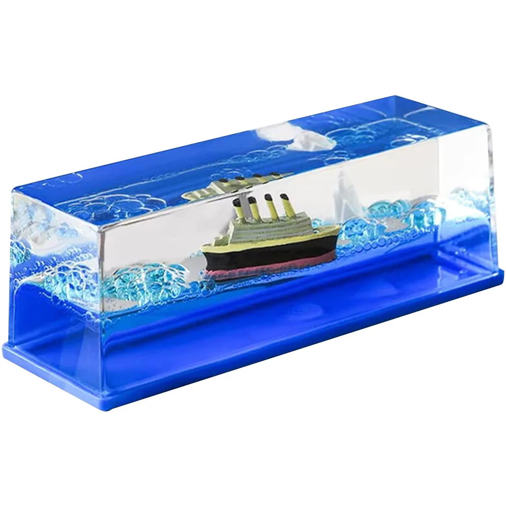 

Home Decor Ship Model Cruise Toy Gifts for Boyfriend Unsinkable Boat Vegetable Oil Birthday Women Seaside Motion Paperweight